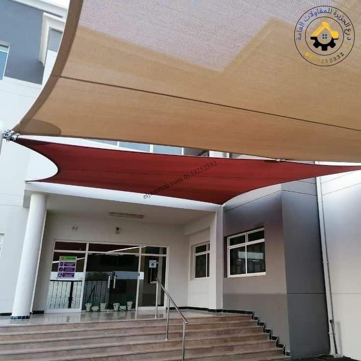 استخدامات مظلات الشد الإنشائي بجدة